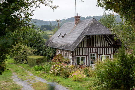 Vakwerkhuis in de heuvels bij Villers-sur-Mer